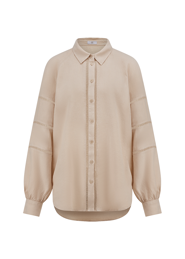 Leinen, Bluse, Langarm, Hemd, Pullover