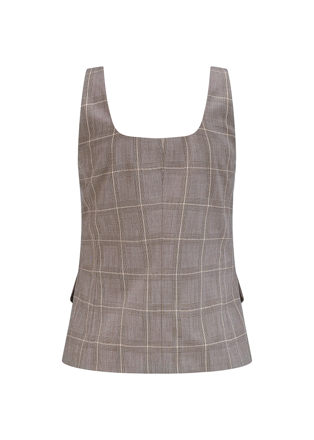 Plastron, Top, Gittermuster, Weste, Tunic