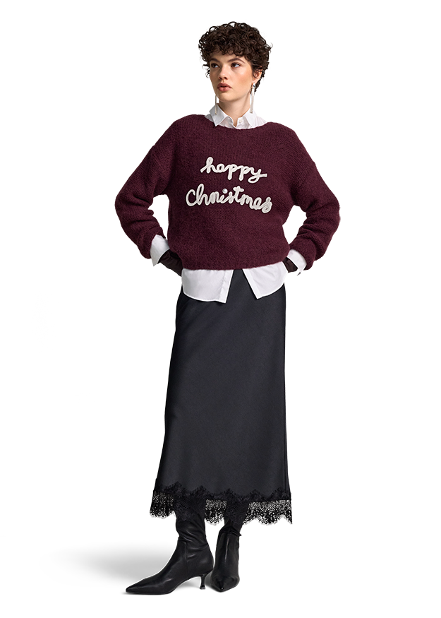 Langarm, Strickwaren, Pullover, Person, Rock