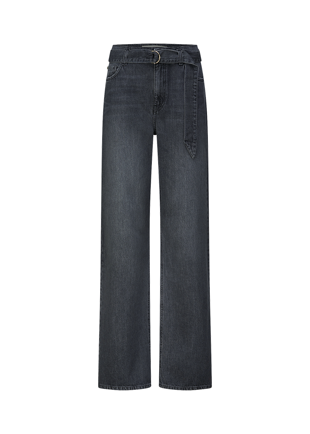 Jeans, Denim, Hose, Gerade Passform, Taillengürtel