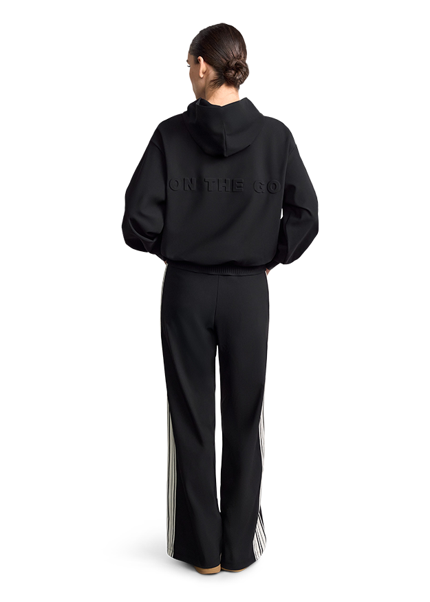 Hoodie, Schwarzer Hoodie, Rückansicht, Lockere Passform, Athleisure Hose