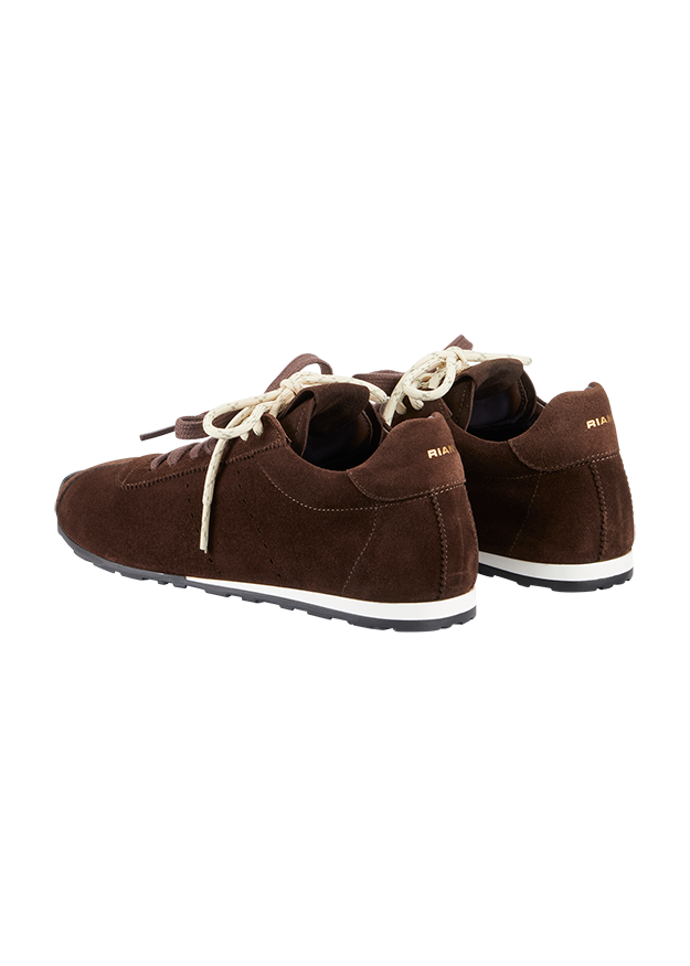 Sneaker, Braune Veloursleder, Lace-up, Freizeitschuh, Helle Sohle