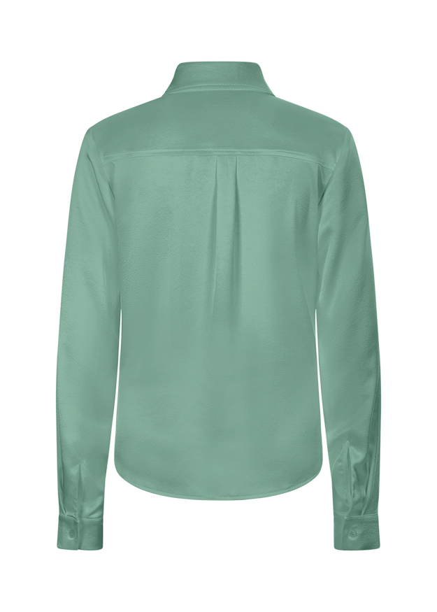 Satin, Bluse, Langarm, Rückenansicht, winddicht?