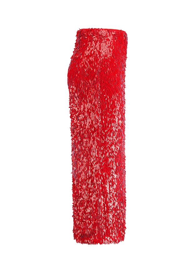 Teppichläufer, Hochflor, Rot, Zottelstruktur