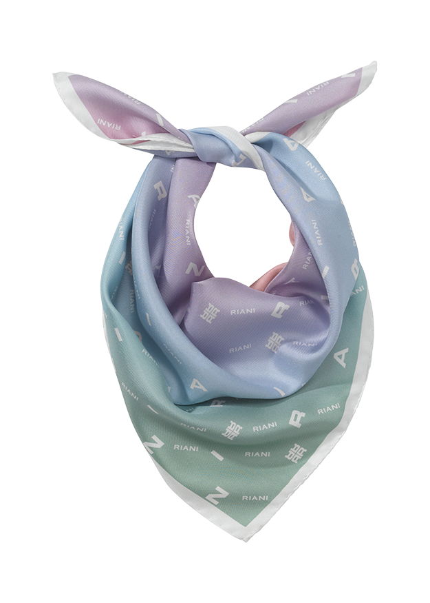 Schal, Seidenschal, Pastellfarben, Gradient, Dreieckmuster