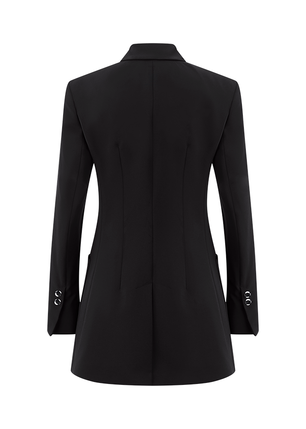 Blazer, Sakko, Langarm, Tailleur, Schwarz