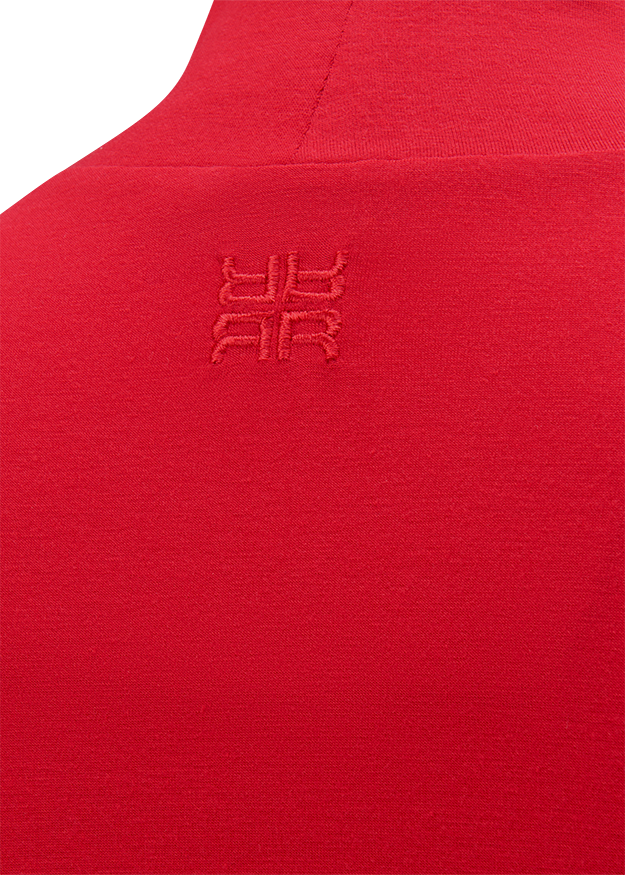 Kapuze, Rot, Hoodie, Stoff, Logo-Detail