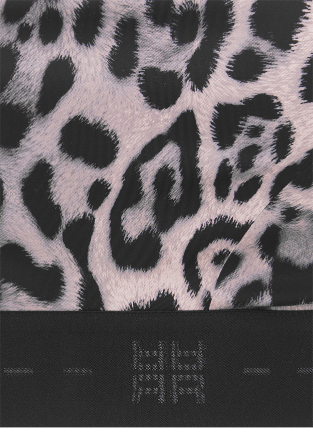 Leopard print, Tierfellmuster, Grau-Schwarz, Textilstoff, Bedruckt