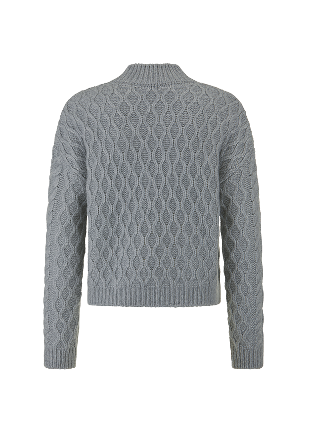 Pullover, Knitwear, Cable knit, Grau, Hochabschluß?