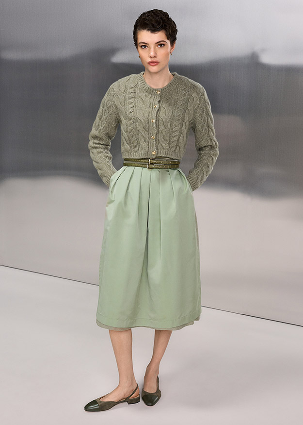 Kleidung, Pullover, Strickjacke, Midikleid, Gürtel
