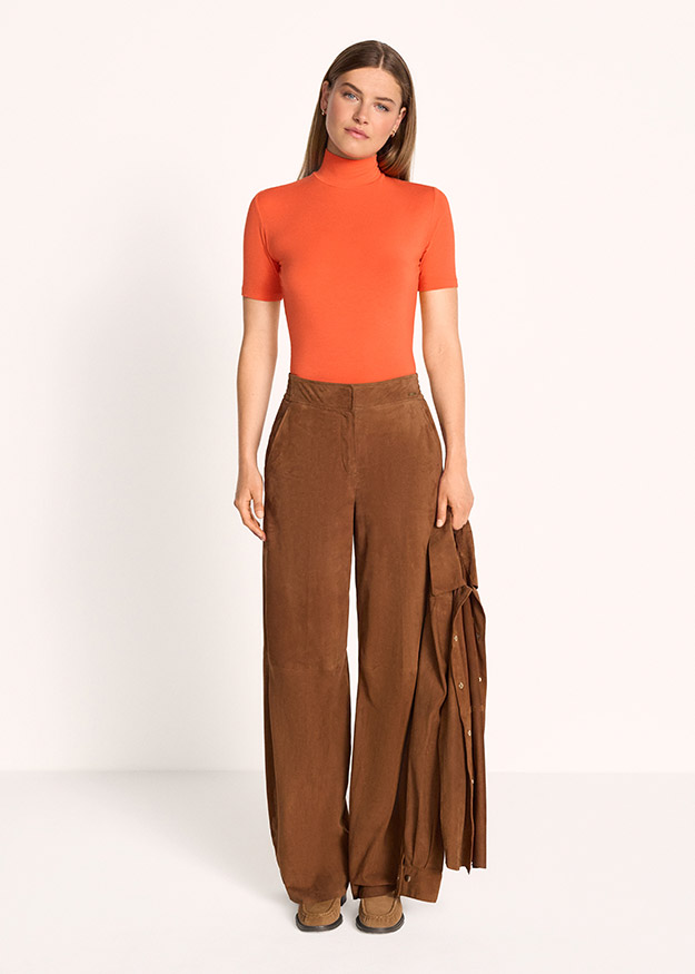 Turtleneck, Kurzarm, Orange, Hose, Cargohose