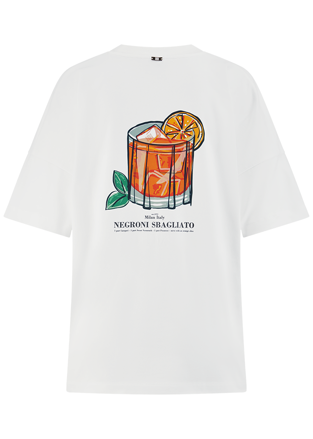Tee, Leinwandprint, Cocktail, Orangenscheibe, Negroni