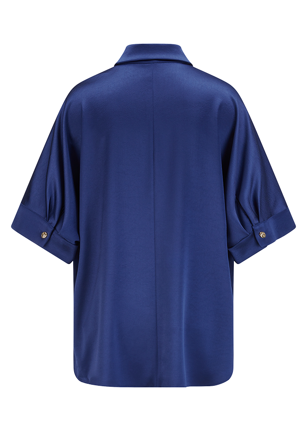 Bluse, Kragen, Kurzarm, Festliche Bluse, Universalkleidung
