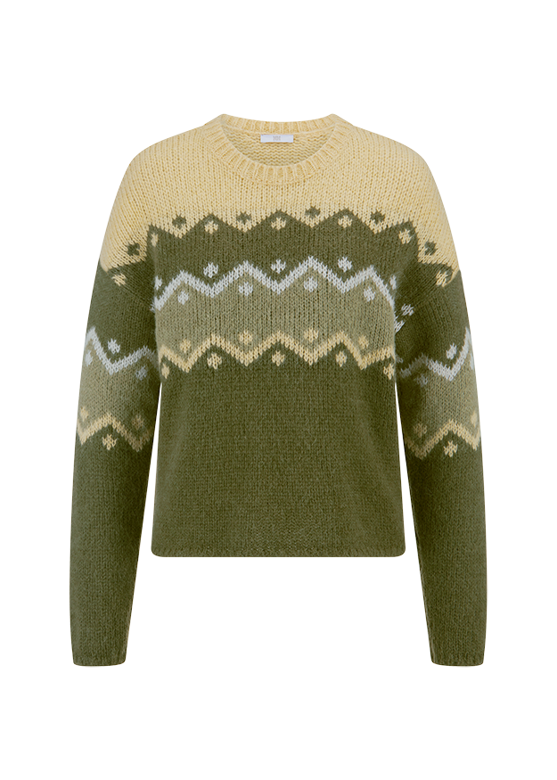 Pullover, Strickpullover, Wollegewand, Zickzack Muster, Mehrfarbig