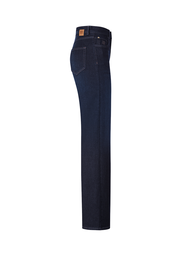 Jeans, Dunkelblau, Glatte/gerade Passform, Gesäßtasche, Gürtel-Schlaufen