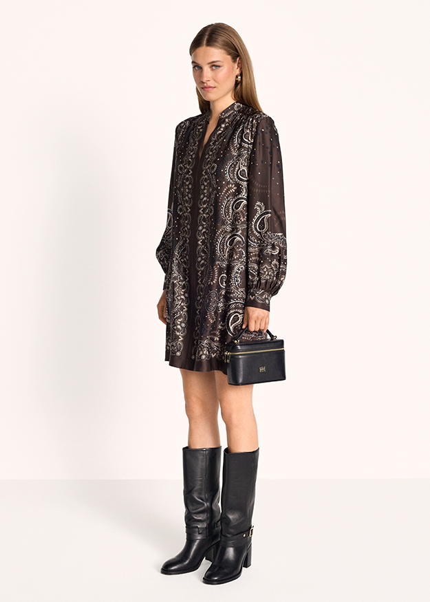 Tunika, Pailletten, Paisley-Muster, Bluse, Viskose
