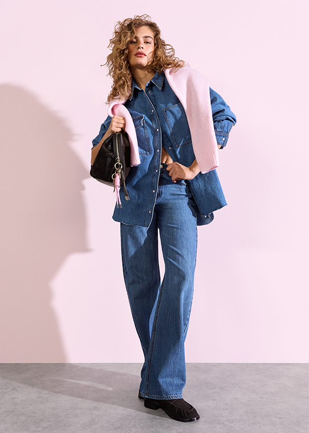 Hosen, Jeanshose, Handtasche, Mantel, Jacke