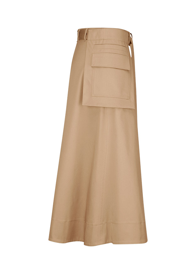 Hose, Gagos, Taschen, Beige, Midilänge