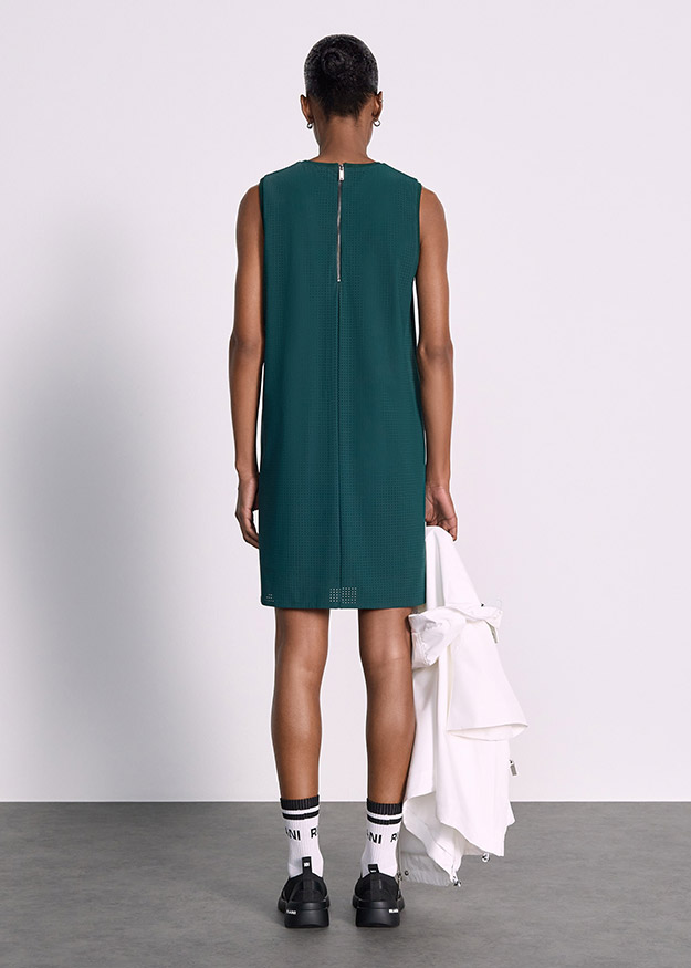 Kleid, sleeveless, teal, knielang, Reißverschluss-Rückseite