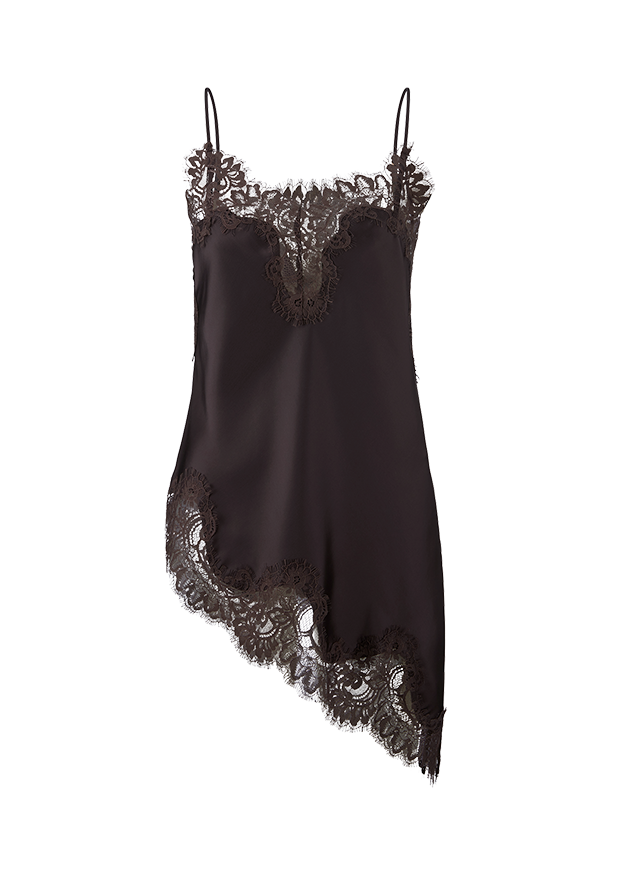 Negligé, Mini-Kleid, Spitze, Lace, Schwarz