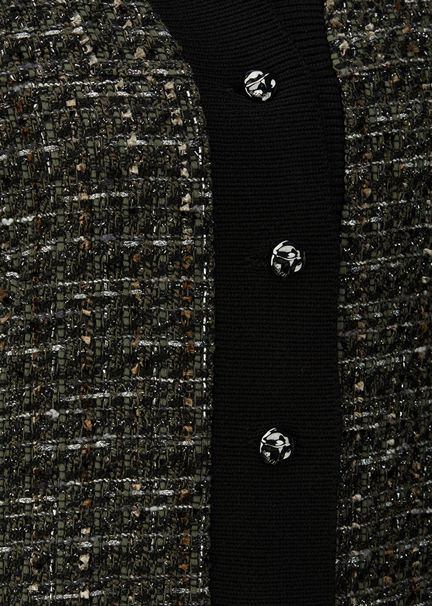 Wolle, Mantel, Strick, Tweed, Knöpfe
