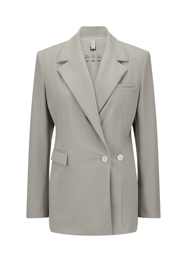 Blazer, Damen, Grau, Einreiher, Revers