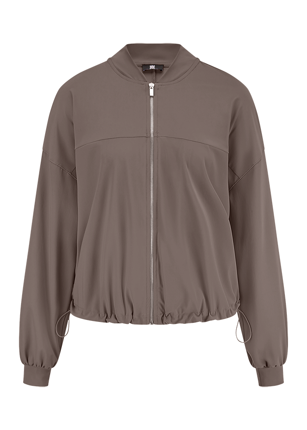 jacke, reissverschluss, windbreaker, loser saum, tailliert