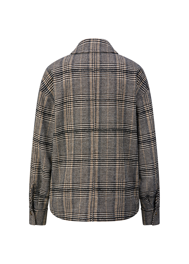 Hemdjacke, Karo Muster, Wollarm, Langarm, Knopfverschluss