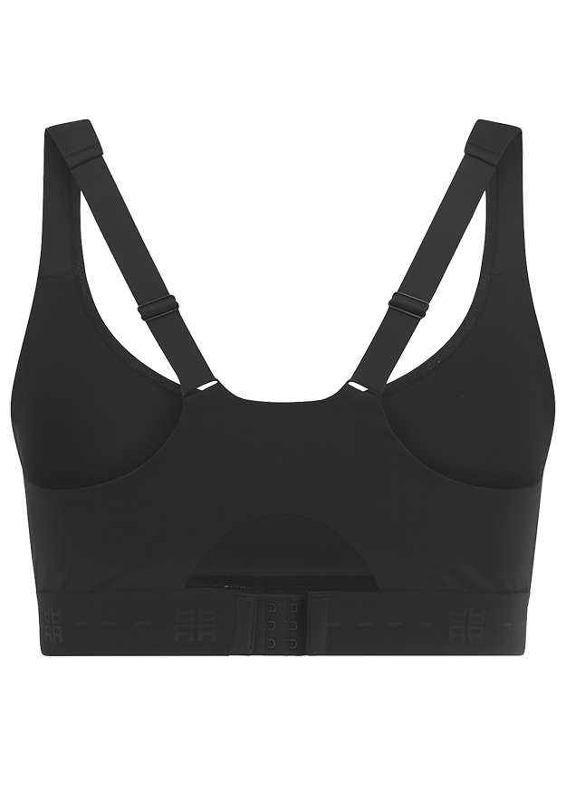 bh bra, sports bra, schwarz, Rückverschluss, verstellbare Träger
