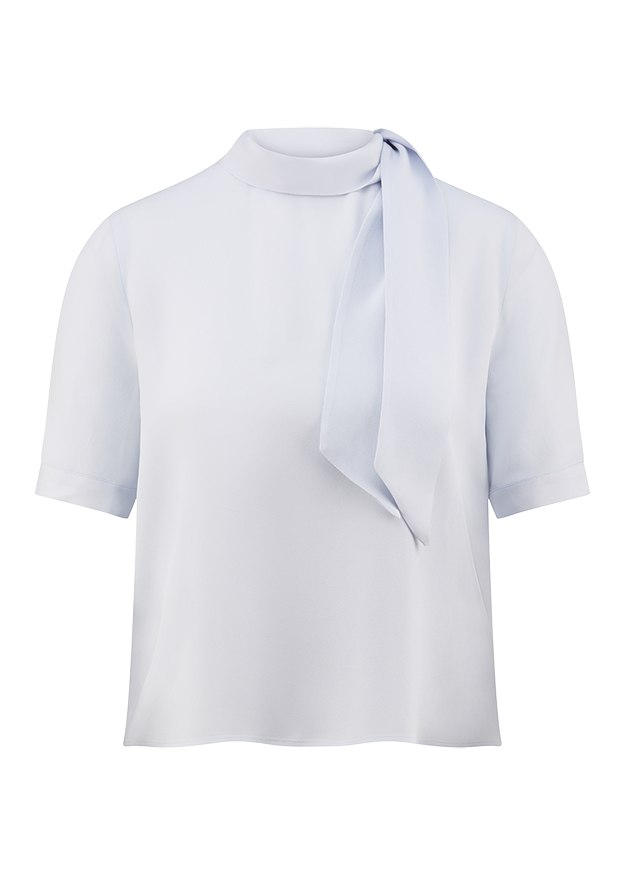 Bluse mit Bindeschleife