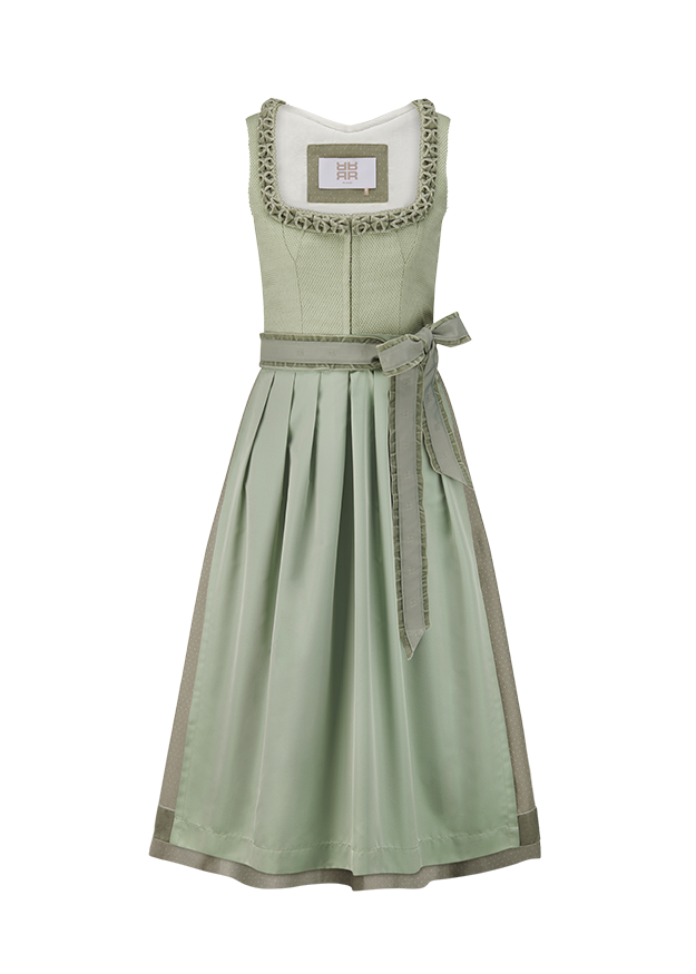 dirndl, kleid, grün, arnung, tailliert