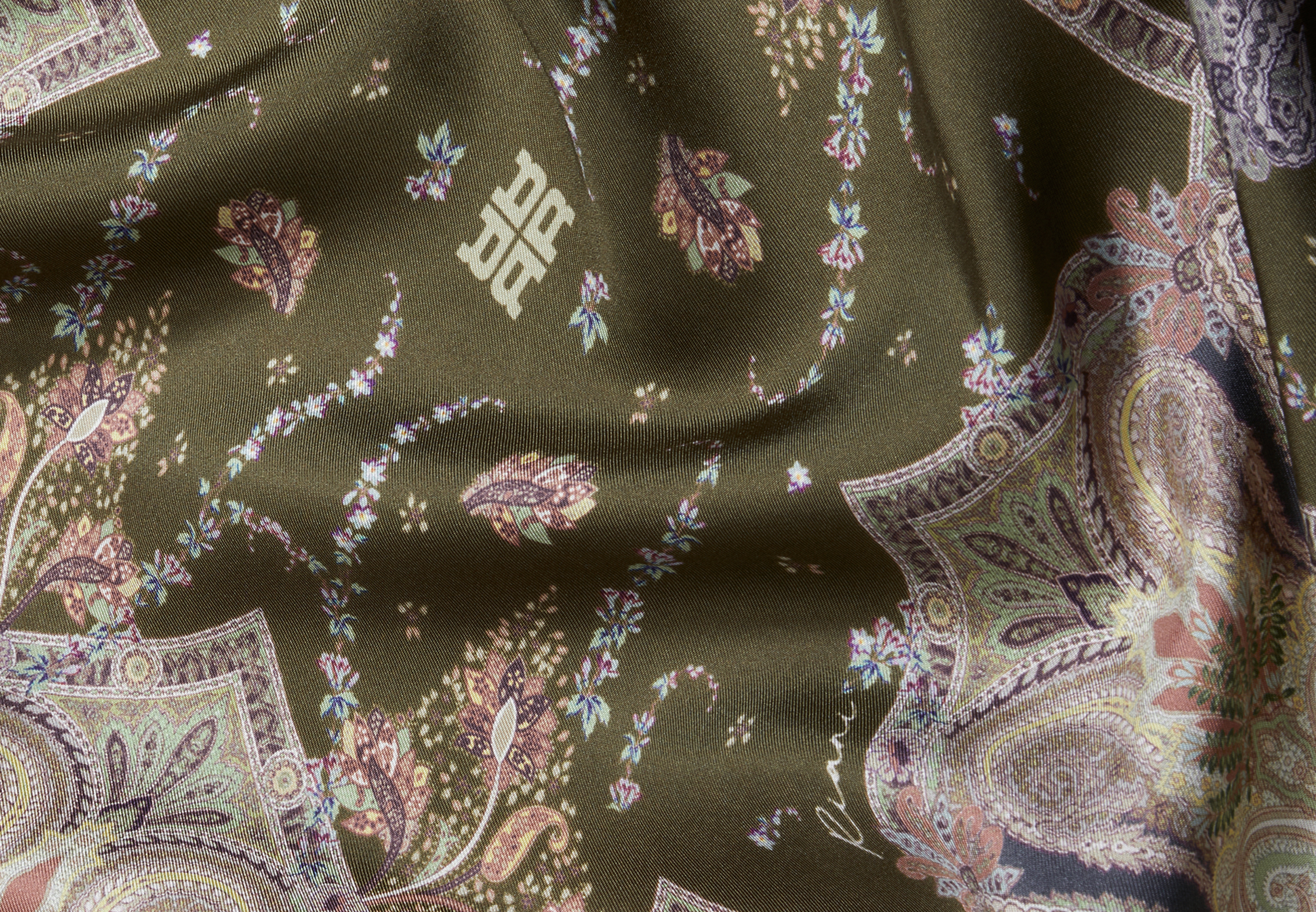 schal, schal, paisley, print, seide
