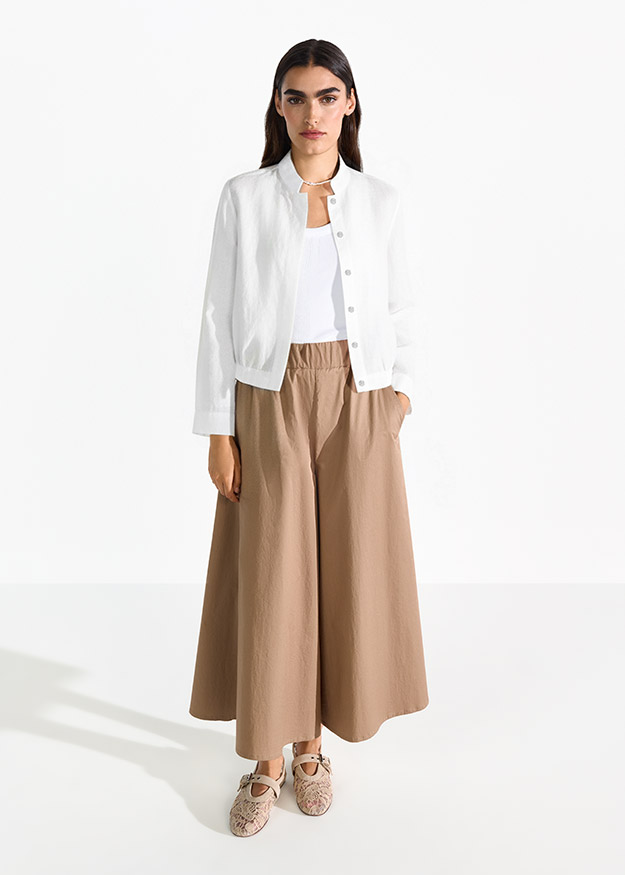 Bekleidung, Rock, Bluse, Leinen, Mantel