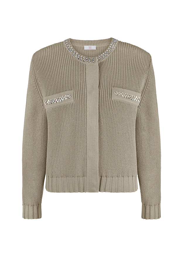 Cardigan with Rhinestone Details  Cardigan with Rhinestone Details