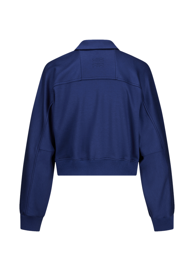 Bomber, Jacke, Rundhalsausschnitt, Lange Ärmel, Navy