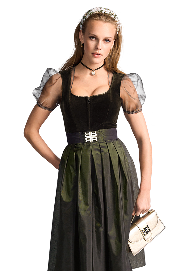 Dirndl Blouse with Puff Sleeves