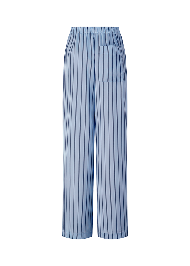 Hose, Streifen, Palazzo-Hose, Gehäkelte Tasche, Baumwolle