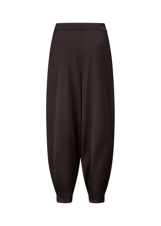 Jogger, Hose, Baumwolle, Schwarz, Gummibund
