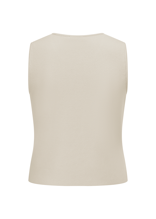 BeigesTop, TankTop, Sleevless, KnitTop, SolidColor