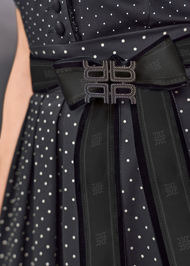 Gürtel, Schwarz, Polka Dots, Samtoptik, Riemendetail