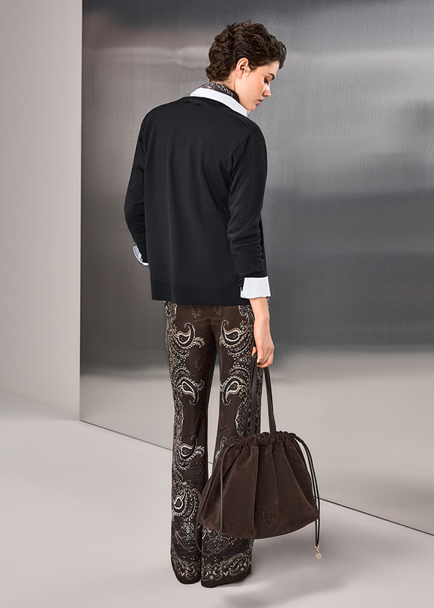Jacke, Hose, Paisley-Muster, Tasche, Manschetten