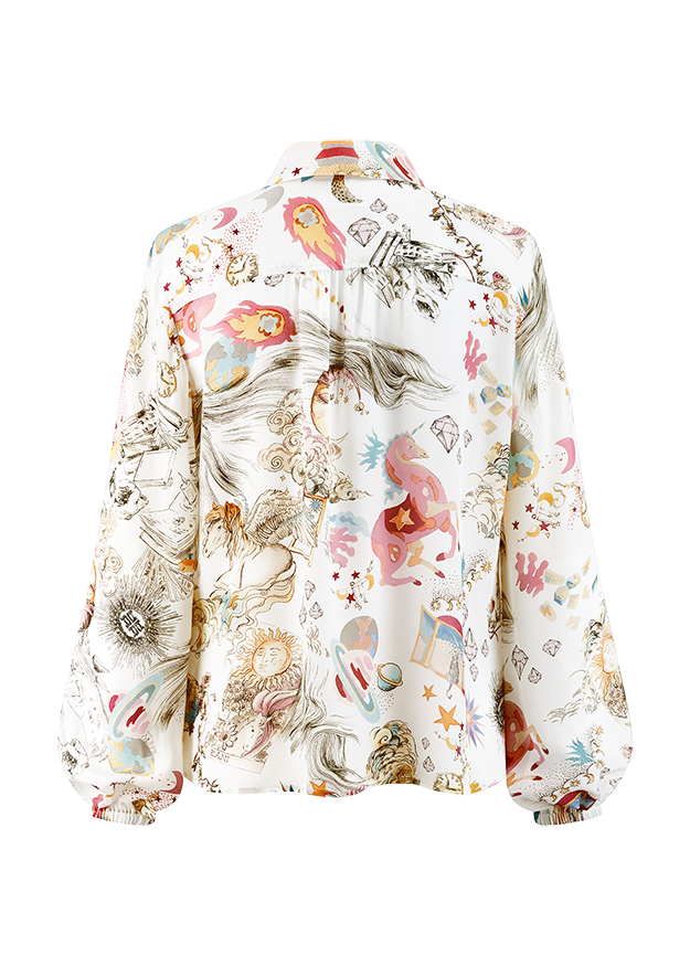 Langarm, Bluse, Mantel, Jacke, Muster