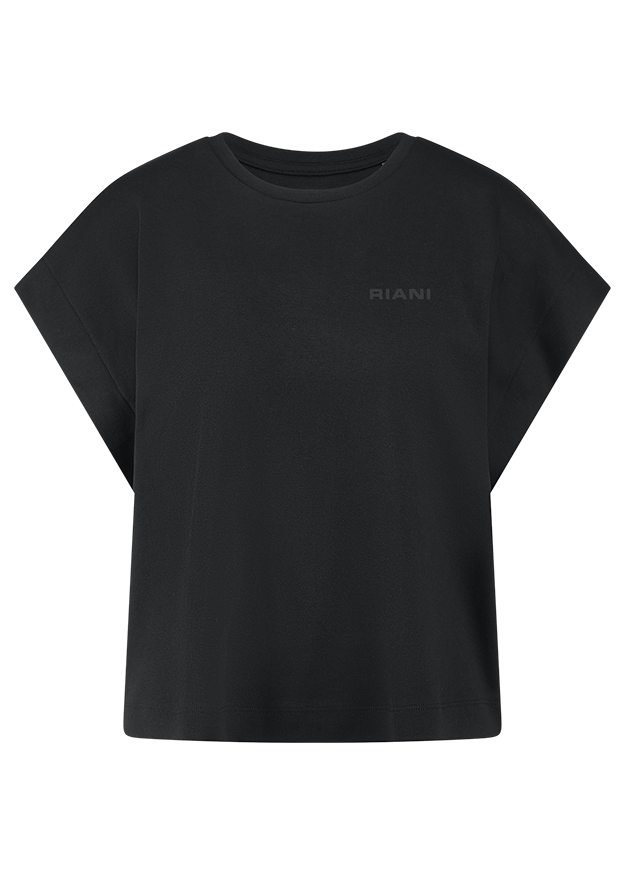 T-Shirt, Kurzarm, Schwarz, Rundhals, Basic