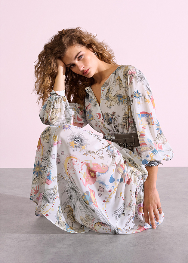 Maxi Dress Dreamscape - Light Gray Dream main image 0